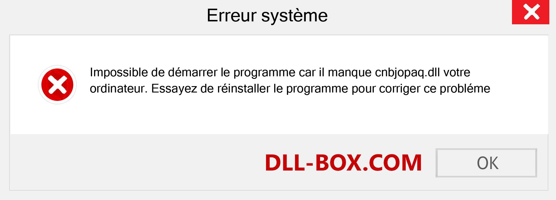 Le fichier cnbjopaq.dll est manquant ?. Télécharger pour Windows 7, 8, 10 - Correction de l'erreur manquante cnbjopaq dll sur Windows, photos, images